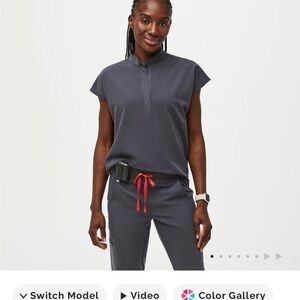 Figs Women's Charcoal scrubs set